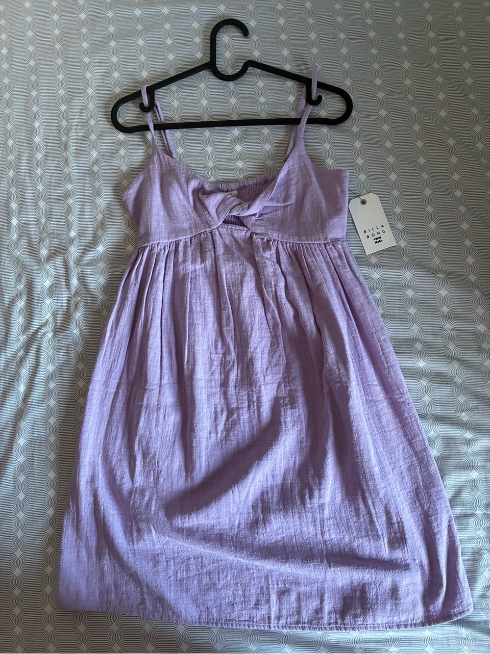 Billabong Lavender Tie-Front Sundress